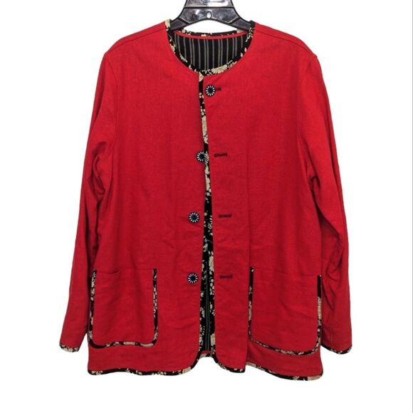 Vintage Koos of Course! Reversible Jacket Sz M - Picture 1 of 7